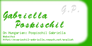 gabriella pospischil business card